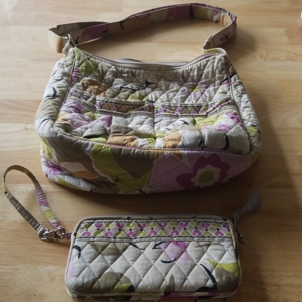 Vera Bradley clutch wallet and hobo bag